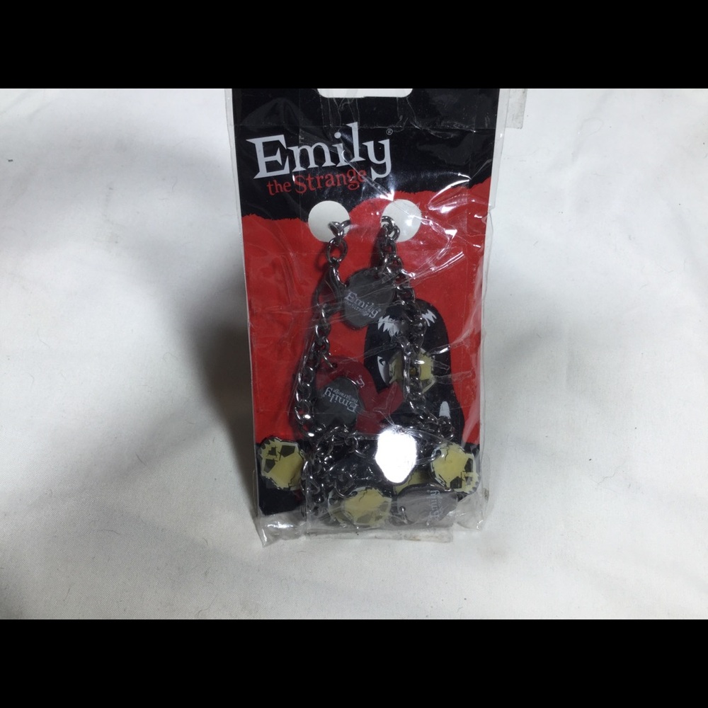 Vintage Emily the Strange Skulls Necklace NEW